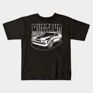 MUSTANG (White Print) Kids T-Shirt